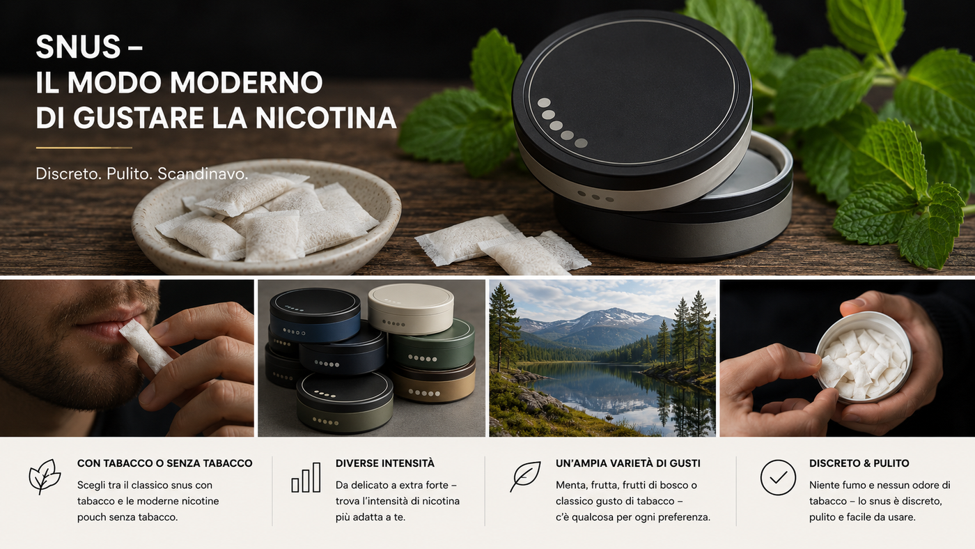 Confronto tra snus tradizionale e nicotine pouch bianche
