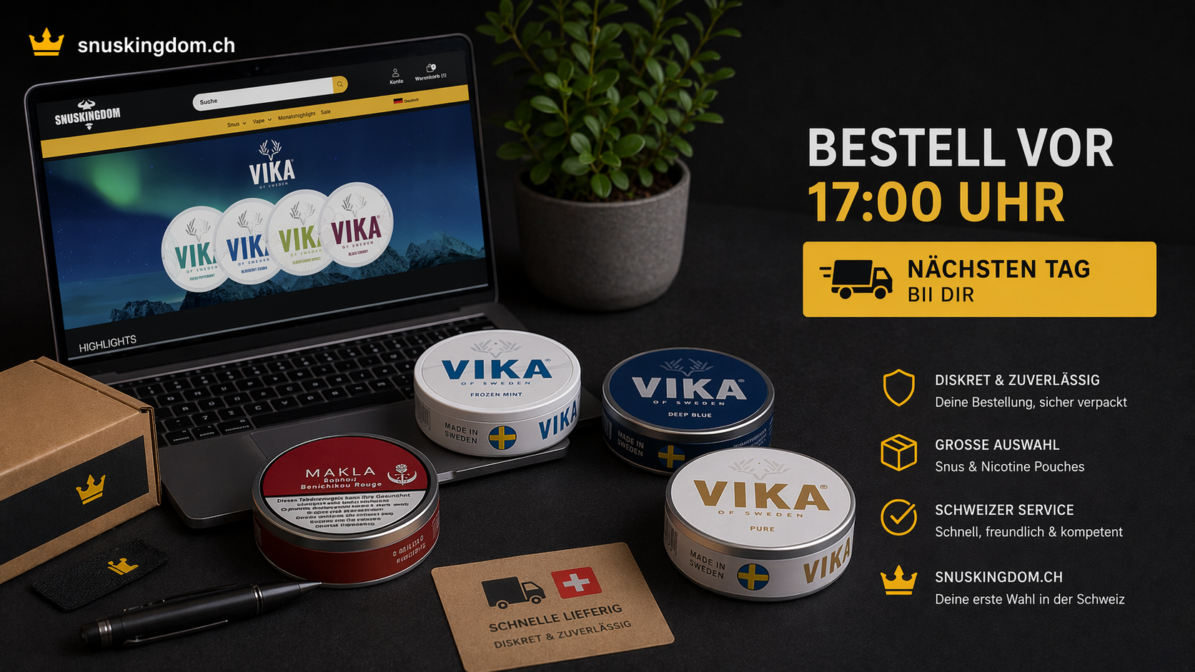 snuskingdom.ch Blog Hero mit Schweizer Lieferung, Snus und Nikotinbeuteln