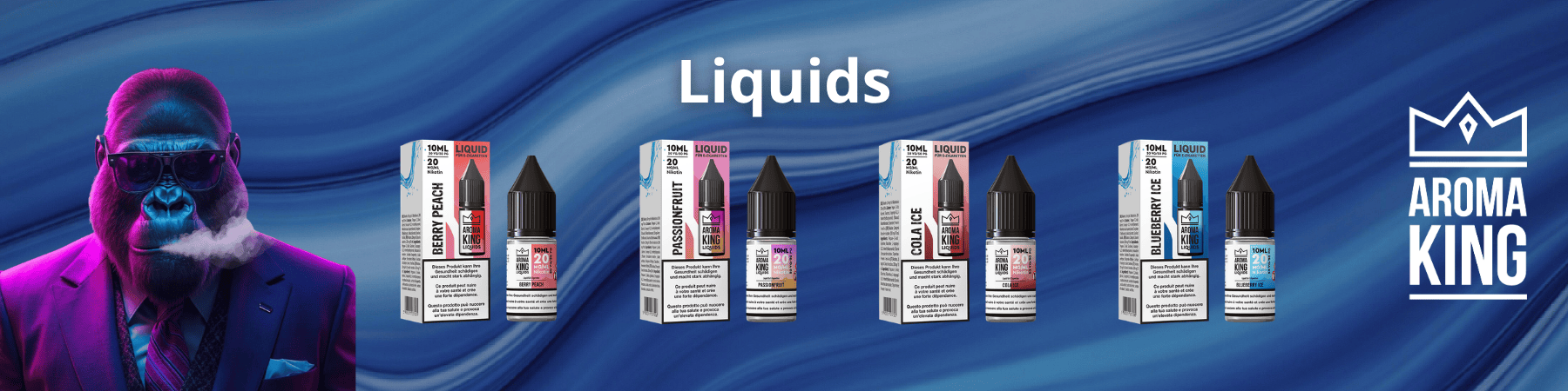 Aroma King Liquid 10 ml Vape Markenseite Schweiz