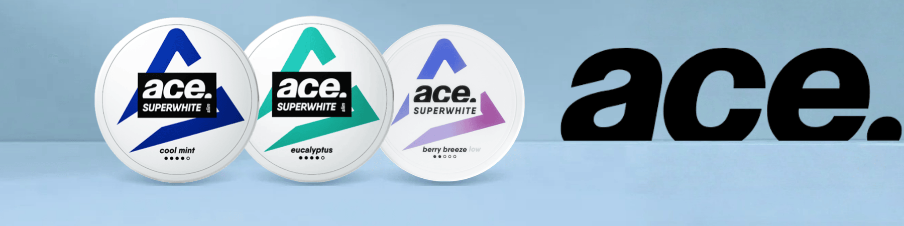 ACE Brand Banner für tabakfreie Nikotinbeutel