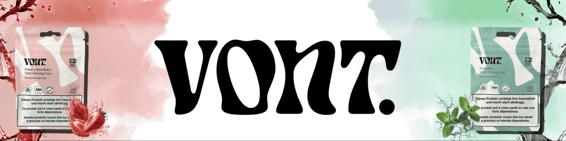 Vont Nikotinkaugummi Marken Banner Schweiz