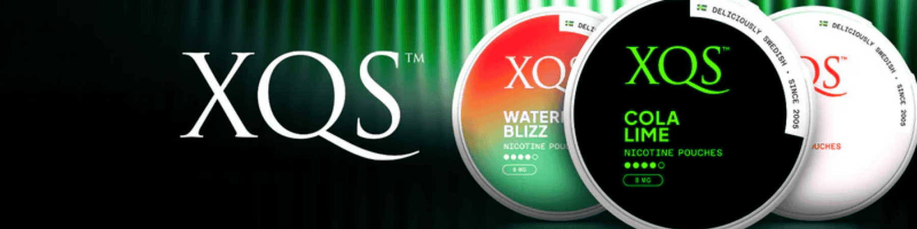 XQS Brand Banner für tabaklose Snus und Nikotinpouches