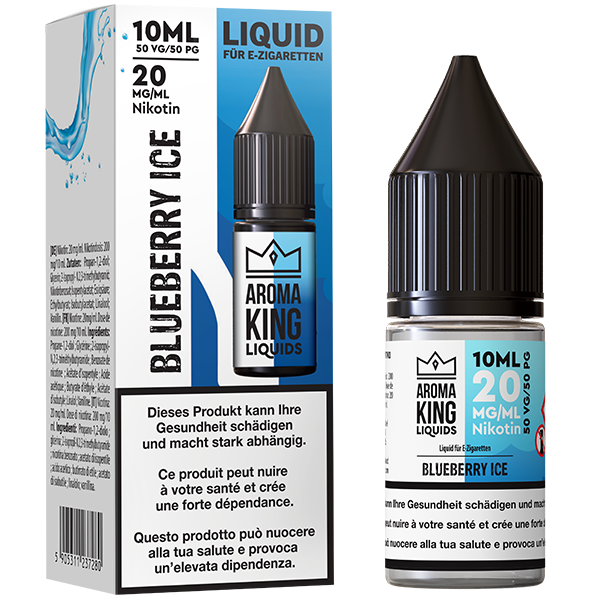Aroma King Liquid 10ml Blueberry Ice 20mg Image principale du produit