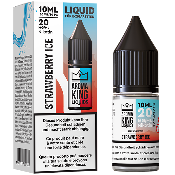 Aroma King Liquid 10ml Strawberry Ice 20mg Image principale du produit