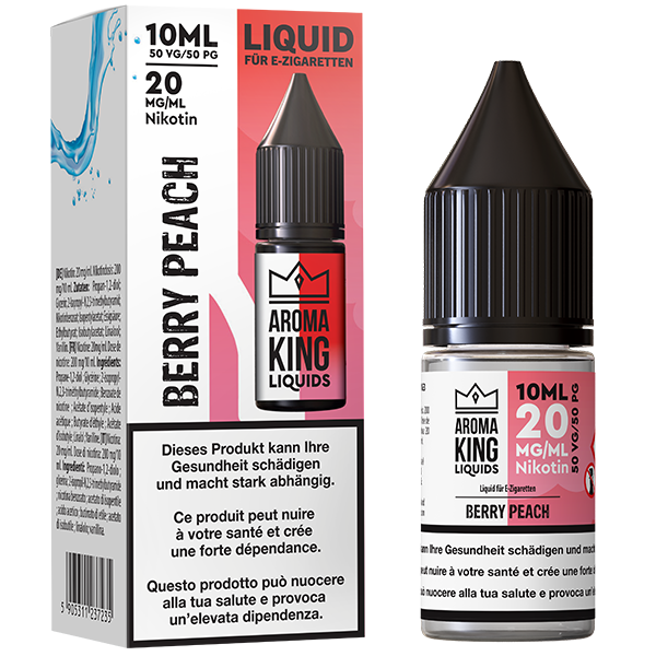 Aroma King Liquid 10ml Berry Peach 20mg Image principale du produit