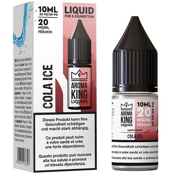 Aroma King Liquid 10ml Cola Ice 20mg Image principale du produit