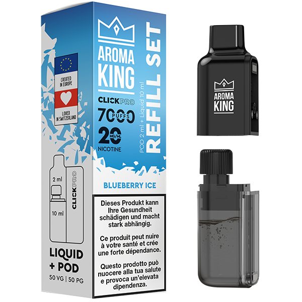 Aroma King Click Pro 7000 Blueberry Ice (Pod + Liquid) Immagine principale del prodotto