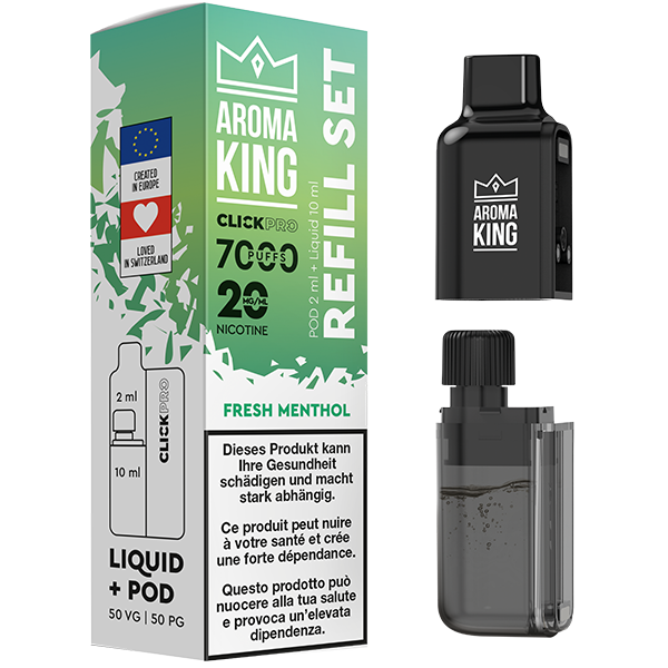 Aroma King Click Pro 7000 Fresh Menthol (Pod + Liquid) Immagine principale del prodotto