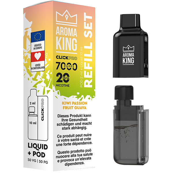 Aroma King Click Pro 7000 Kiwi Passionfruit Guava (Pod + Liquid) Immagine principale del prodotto
