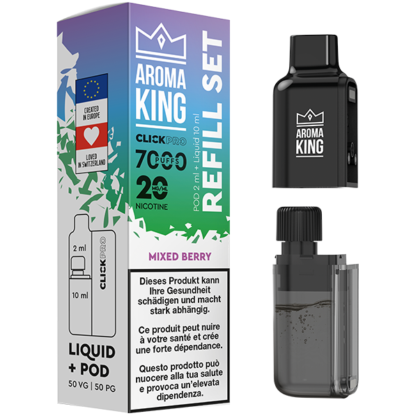 Aroma King Click Pro 7000 Mixed Berry (Pod + Liquid)