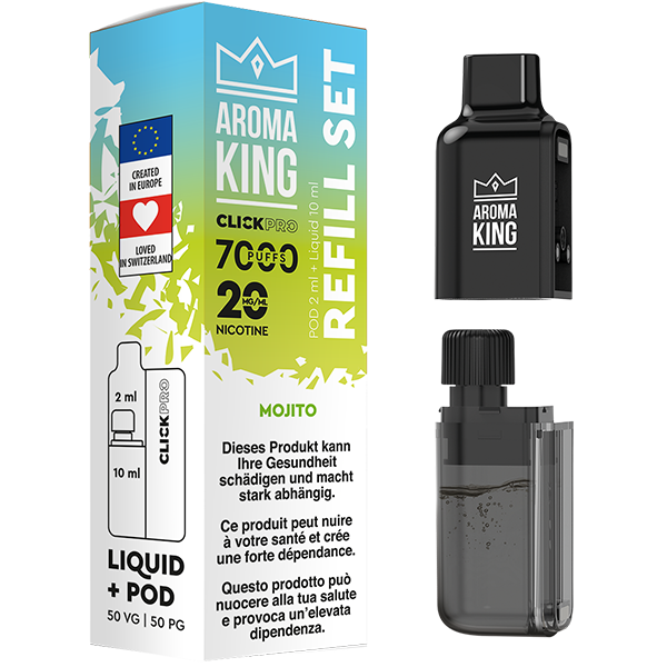 Aroma King Click Pro 7000 Mojito (Pod + Liquid) Immagine principale del prodotto