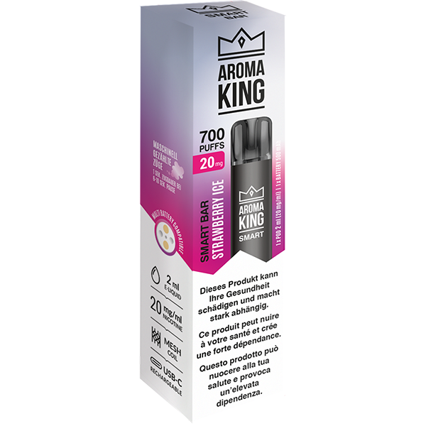 Aroma King SMART BAR 700 Strawberry Ice 20mg