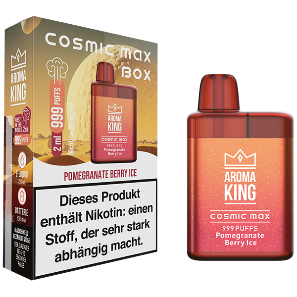 Aroma King Cosmic Max Box Pomegranate Berry Ice 20mg Image principale du produit