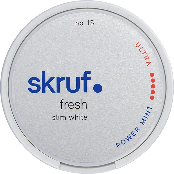 Skruf Fresh No. 15 Power Mint Ultra Strong Slim White Image principale du produit