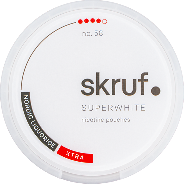 Skruf Superwhite No. 58 Nordic Liquorice Xtra Strong Slim Image principale du produit