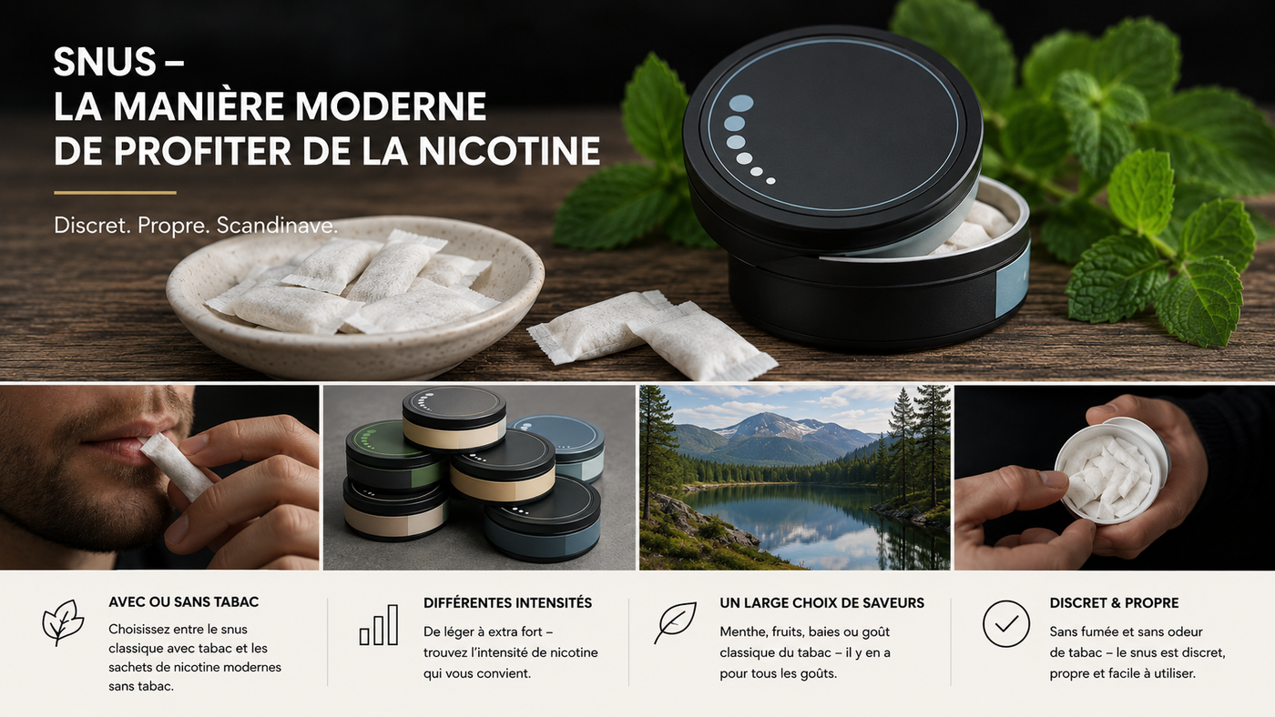 Comparaison entre le snus classique et les sachets de nicotine blancs