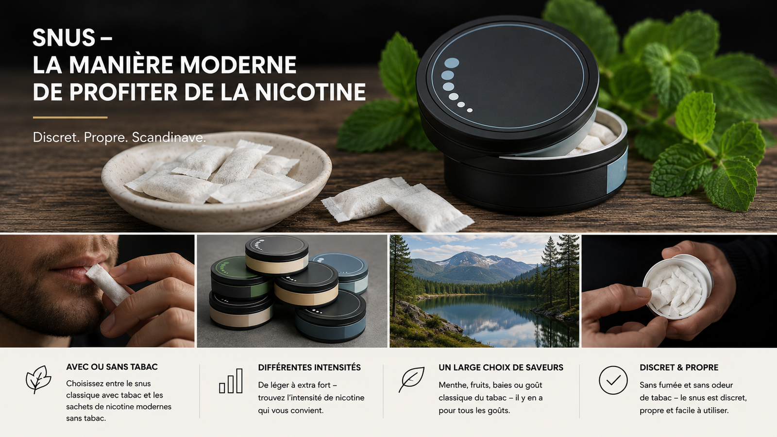 Comparaison entre le snus classique et les sachets de nicotine blancs