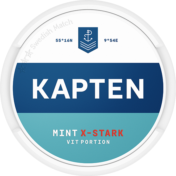 Kapten Mint X-Stark Vit Portion Snus Dose Main image
