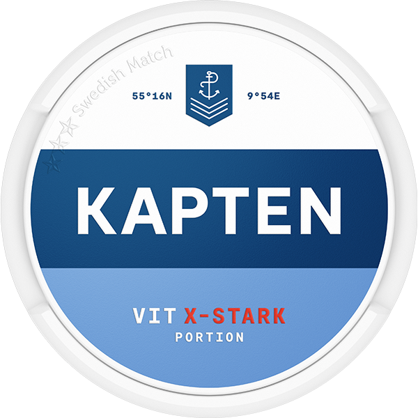 Kapten X-Stark Vit Portion Snus Dose