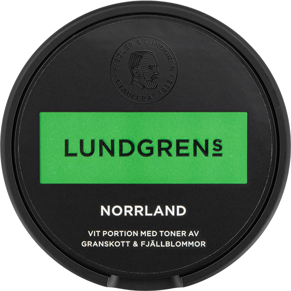Lundgrens Norrland Vit Portion Snus Dose Main image