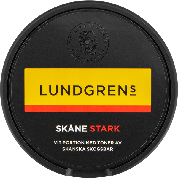 Lundgrens Skane Stark Vit Portion Snus Dose Main image