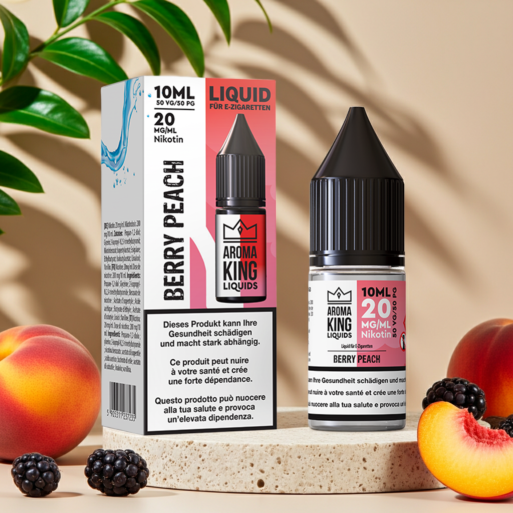 Aroma King Liquid 10ml Berry Peach 20mg Image secondaire du produit