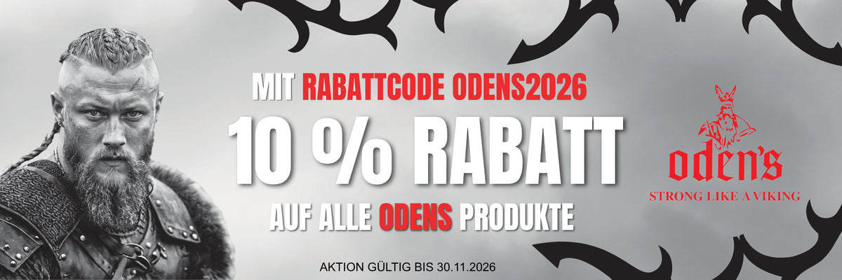 10 % Rabatt auf alle Oden's Snus-Produkte mit Rabattcode ODENS2026 – gültig bis 30. November 2026.
