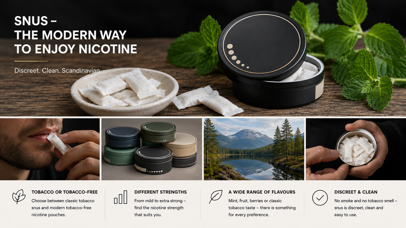 Traditional snus and white nicotine pouches compared