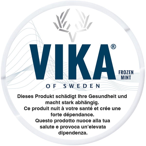 Vika Frozen Mint Dose mit Warnhinweis
