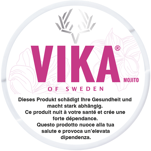 Vika Mojito Dose mit Warnhinweis